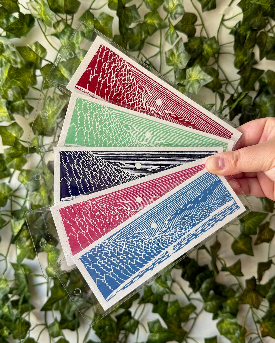 Rosario Bay Linocut Bookmark